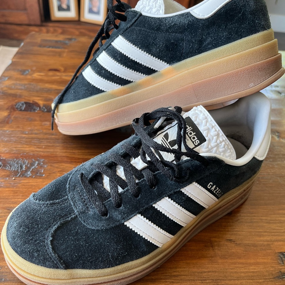 Adidas Black and White Samba “stacked platform” Sneakers